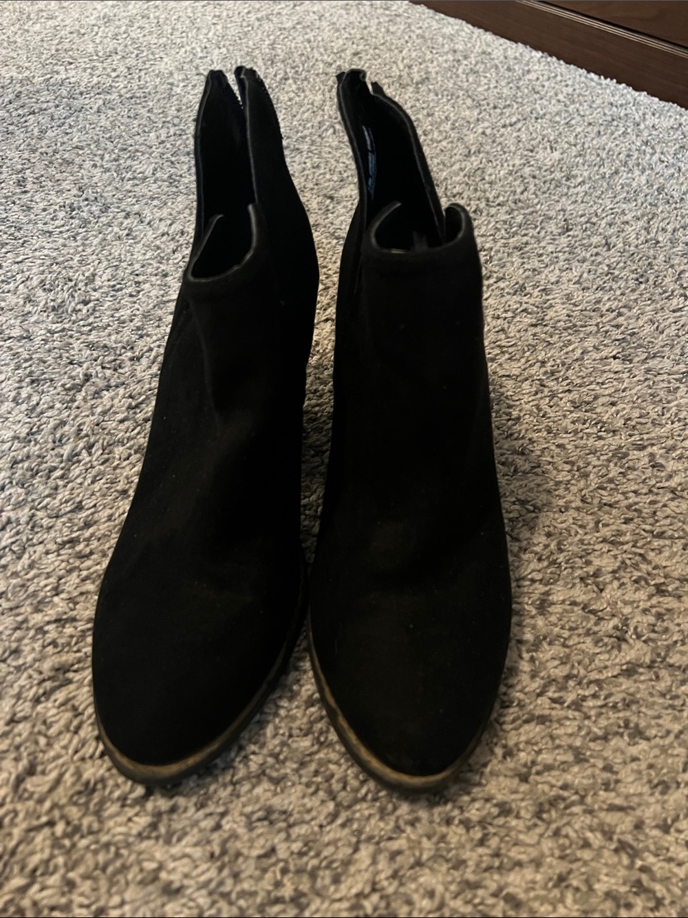 Black Women's Suede Ankle Boots
